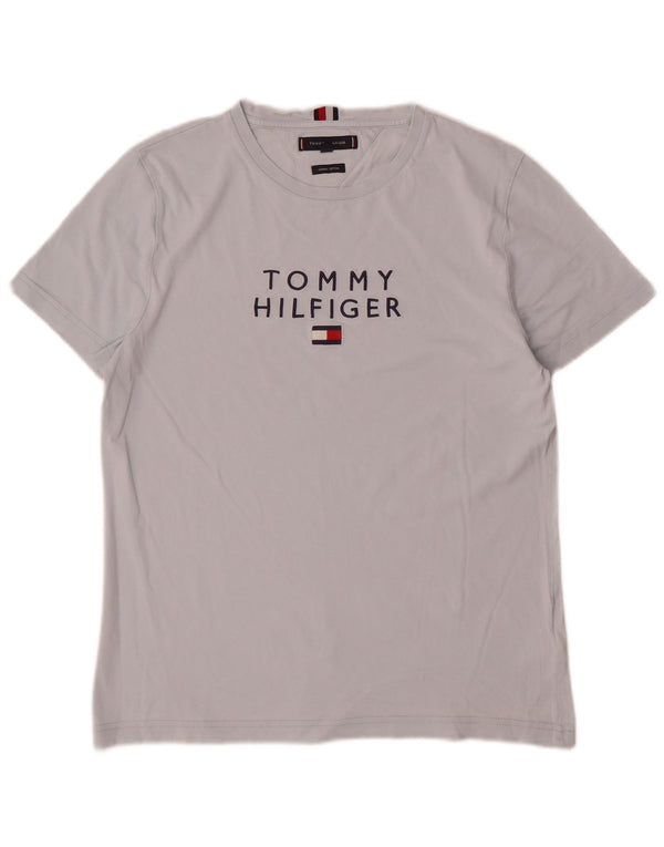 Tommy Hilfiger Mens Graphic T-Shirt Top Medium Grey Cotton