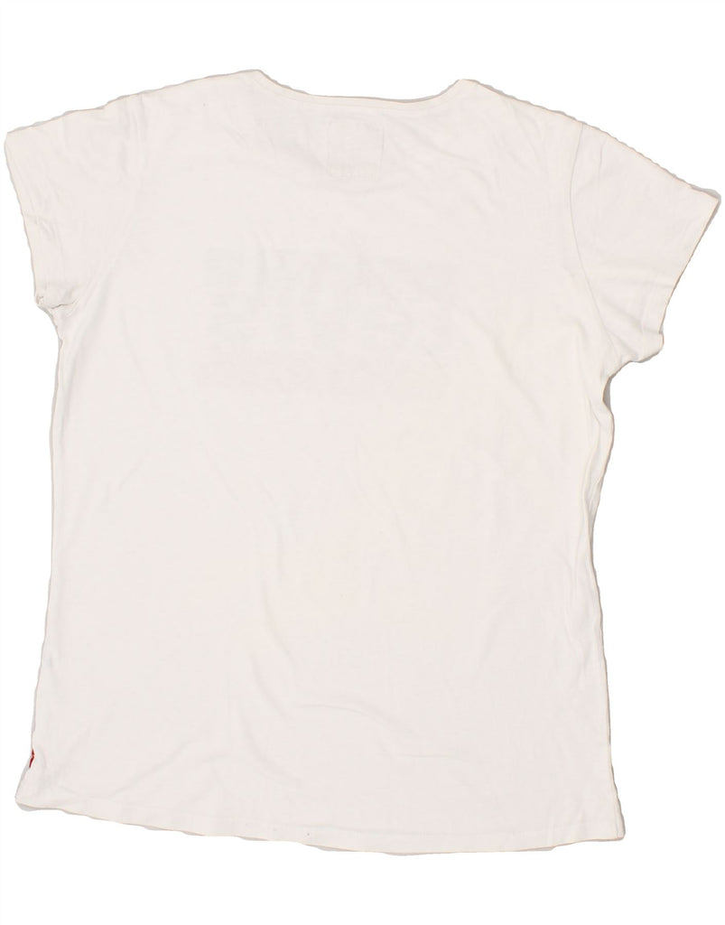 LEVI'S Girls Graphic T-Shirt Top 15-16 Years White Cotton Vintage Levi's and Second-Hand Levi's from Messina Hembry 