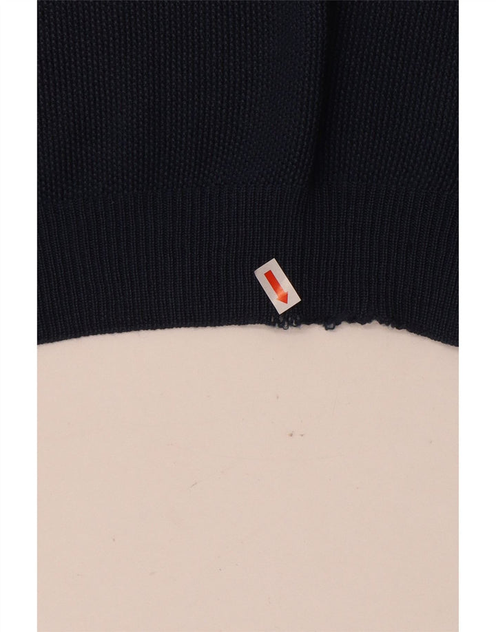 Il Granchio Mens V-Neck Jumper Sweater Medium Navy Blue