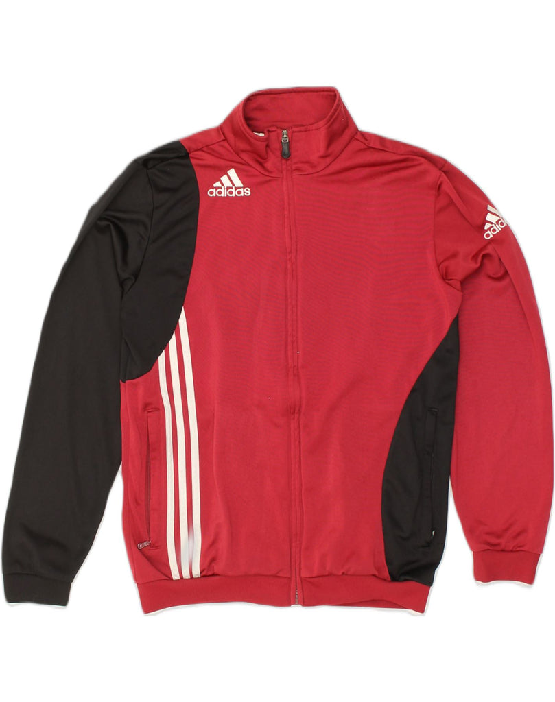 ADIDAS Womens Graphic Tracksuit Top Jacket UK 32-34 Small Red Colourblock | Vintage Adidas | Thrift | Second-Hand Adidas | Used Clothing | Messina Hembry 