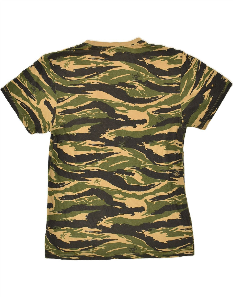 BILLABONG Mens T-Shirt Top Medium Khaki Camouflage Cotton | Vintage Billabong | Thrift | Second-Hand Billabong | Used Clothing | Messina Hembry 