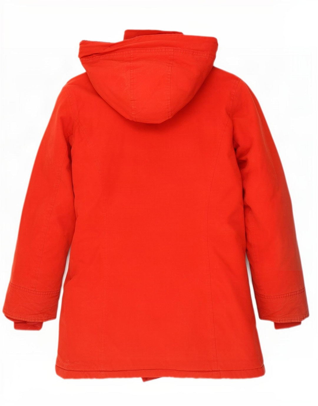 Woolrich Womens Hooded Padded Jacket UK 14 Medium Red Cotton