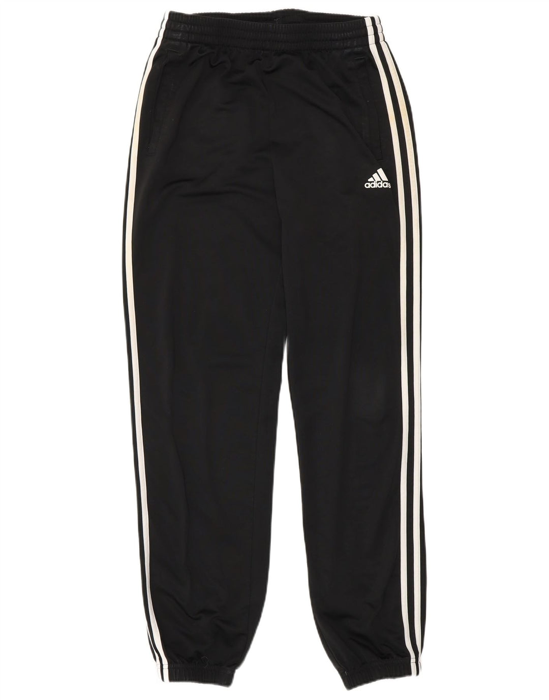 ADIDAS Boys Tracksuit Trousers Joggers 13-14 Years  Black Polyester