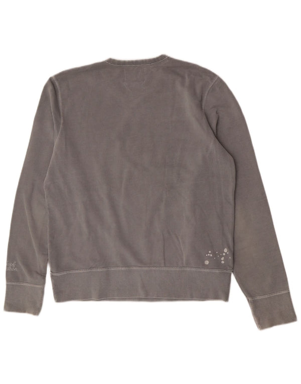 Zara Mens Graphic Sweatshirt Jumper Large Grey Cotton