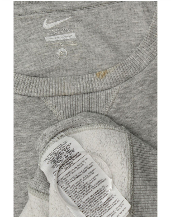 Nike Mens Sweatshirt Jumper Small Grey Flecked Cotton
