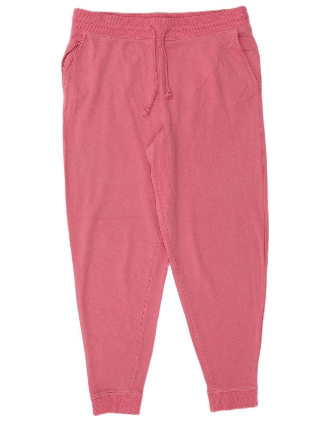 MARKS & SPENCER Womens Tracksuit Trousers Joggers UK 16 Large  Pink Cotton