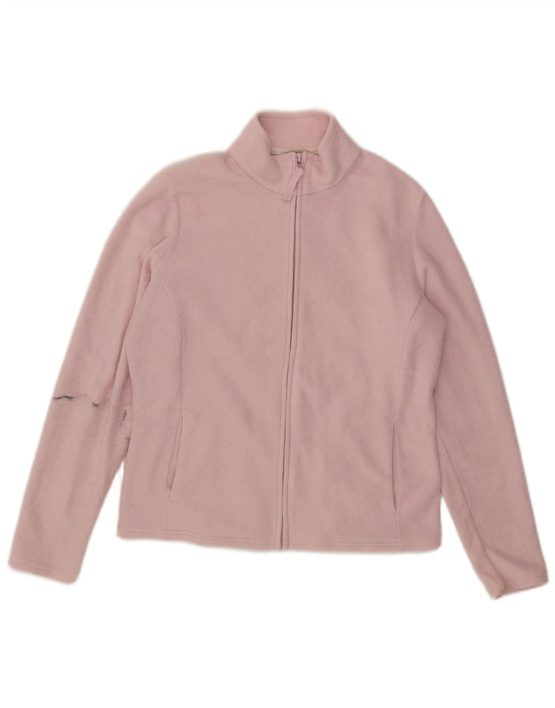 Marks & Spencer Womens Fleece Jacket UK 14 Large Pink Polyester
