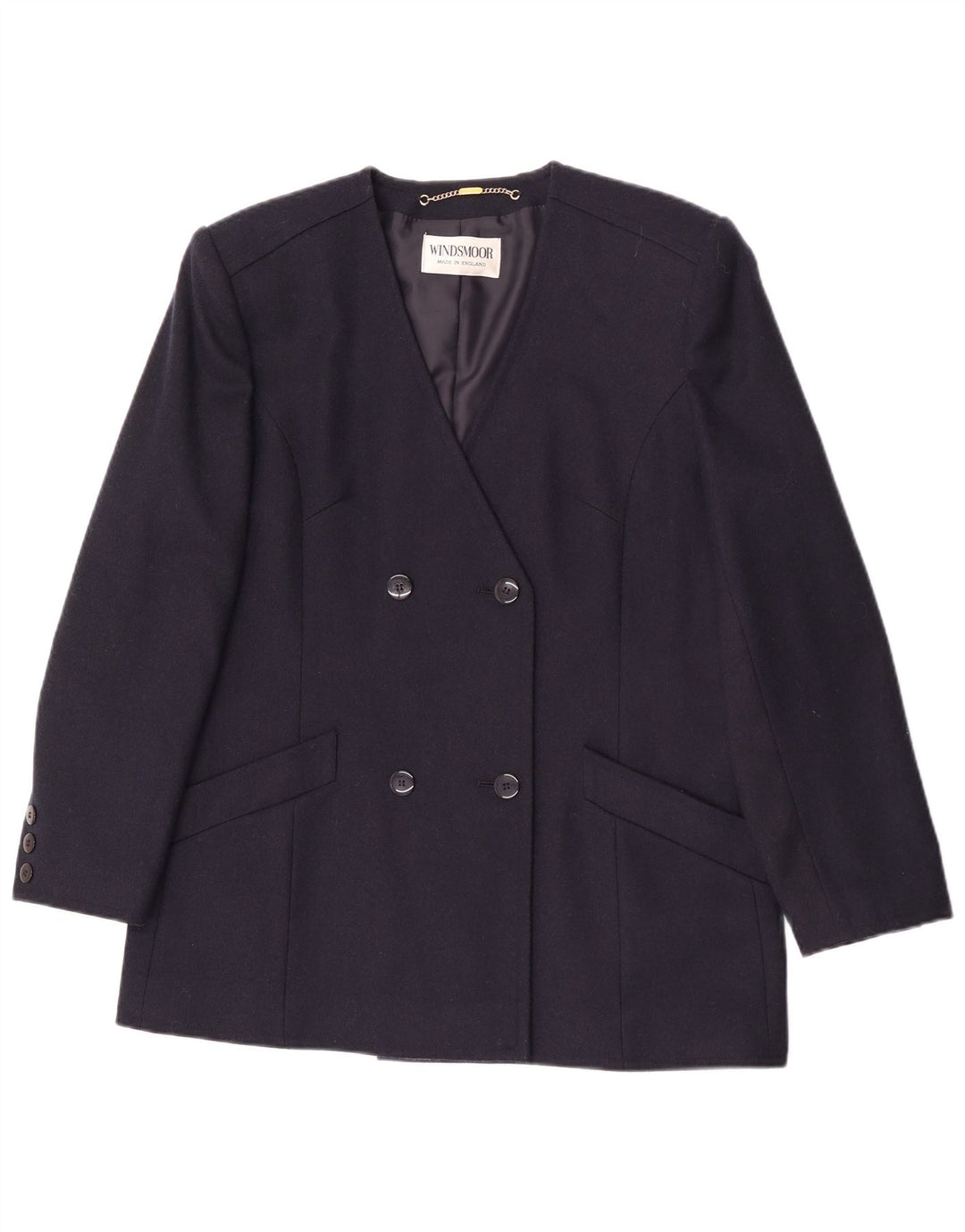 Windsmoor Womens Double Breasted Blazer Jacket UK 16 Large Navy Blue