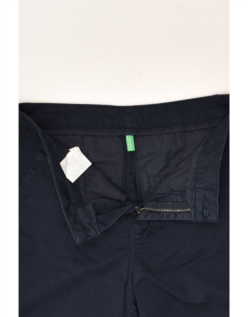 BENETTON Womens Chino Shorts UK 6 XS W25 Navy Blue Cotton | Vintage Benetton | Thrift | Second-Hand Benetton | Used Clothing | Messina Hembry 