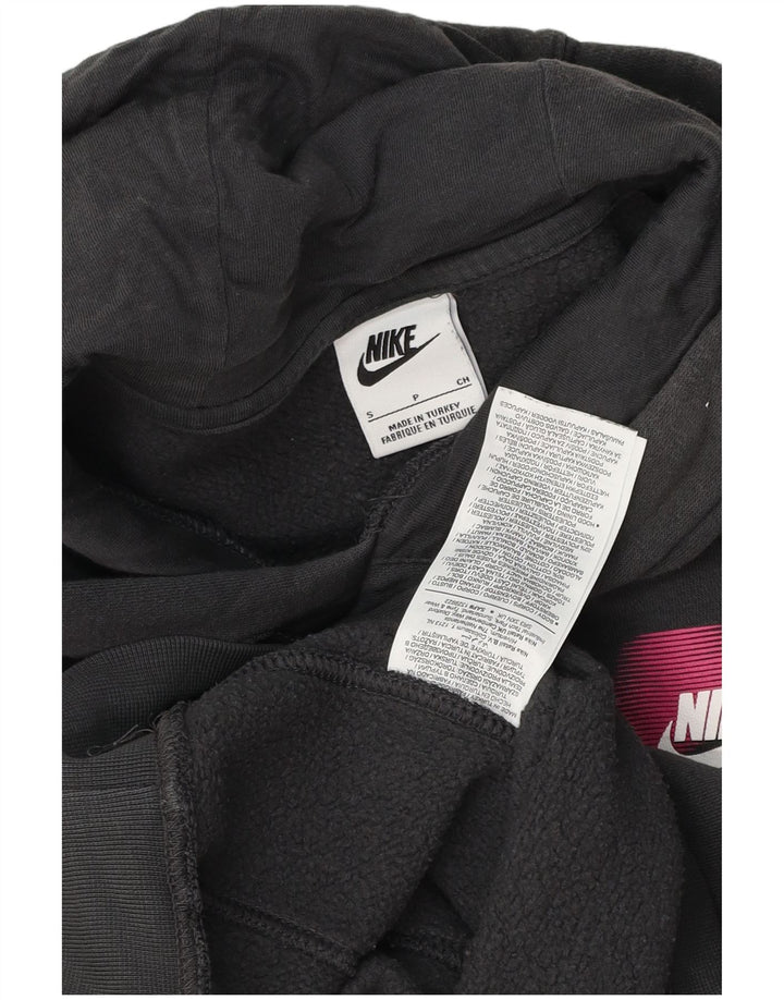 Nike Mens Graphic Hoodie Jumper Small Grey Cotton