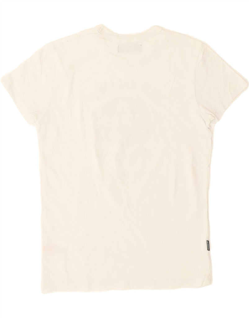 NEW BALANCE Mens Boston Graphic T-Shirt Top Small White Cotton Vintage New Balance and Second-Hand New Balance from Messina Hembry 