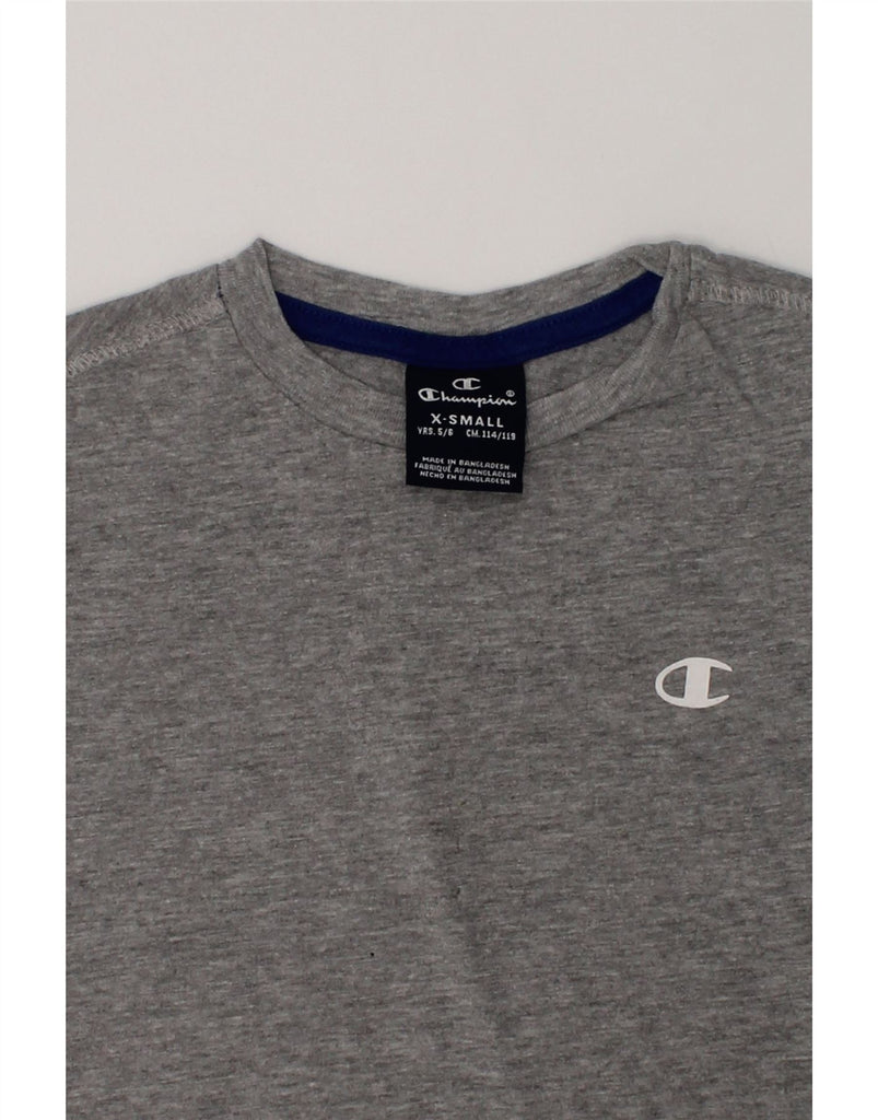 CHAMPION Boys T-Shirt Top 5-6 Years XS  Grey | Vintage Champion | Thrift | Second-Hand Champion | Used Clothing | Messina Hembry 