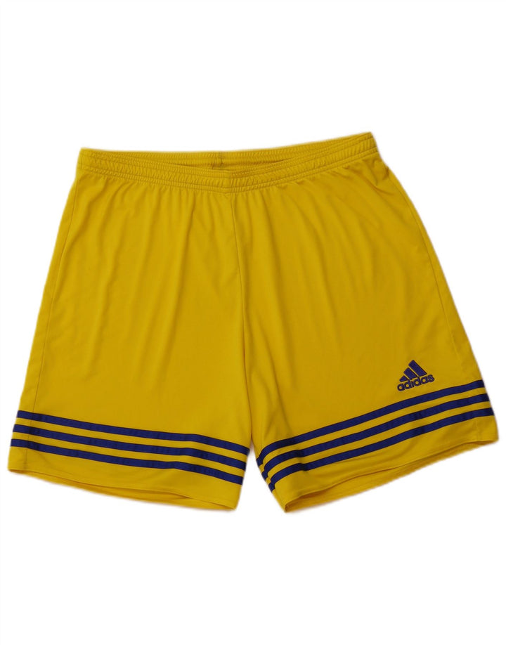 ADIDAS Mens Climalite Sport Shorts XL  Yellow Polyester