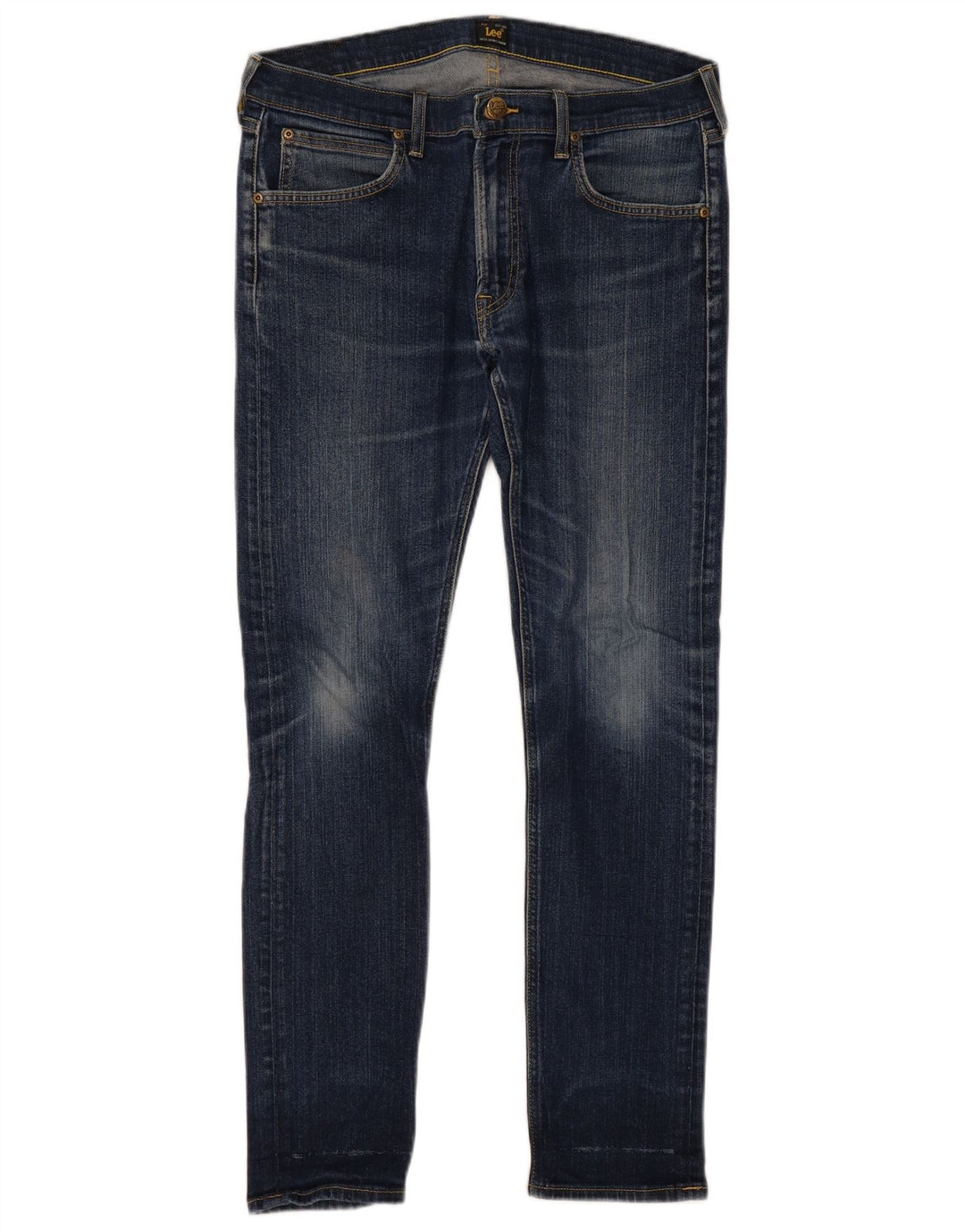 Lee Womens Luke Slim Jeans  W34 L32 Blue Cotton