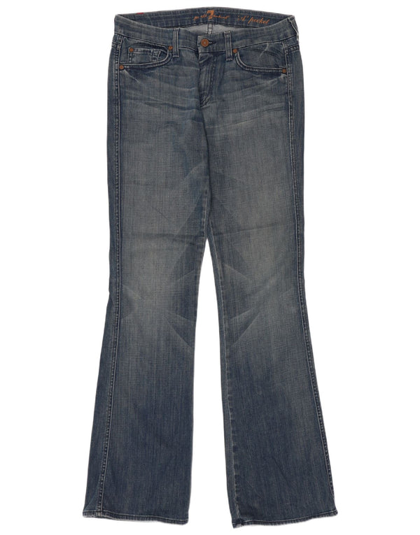 7 For All Mankind Womens Flared Jeans W32 L34 Blue Cotton
