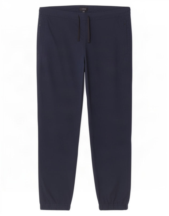 Cos Mens Joggers Trousers Medium W32 L30 Navy Blue Cotton