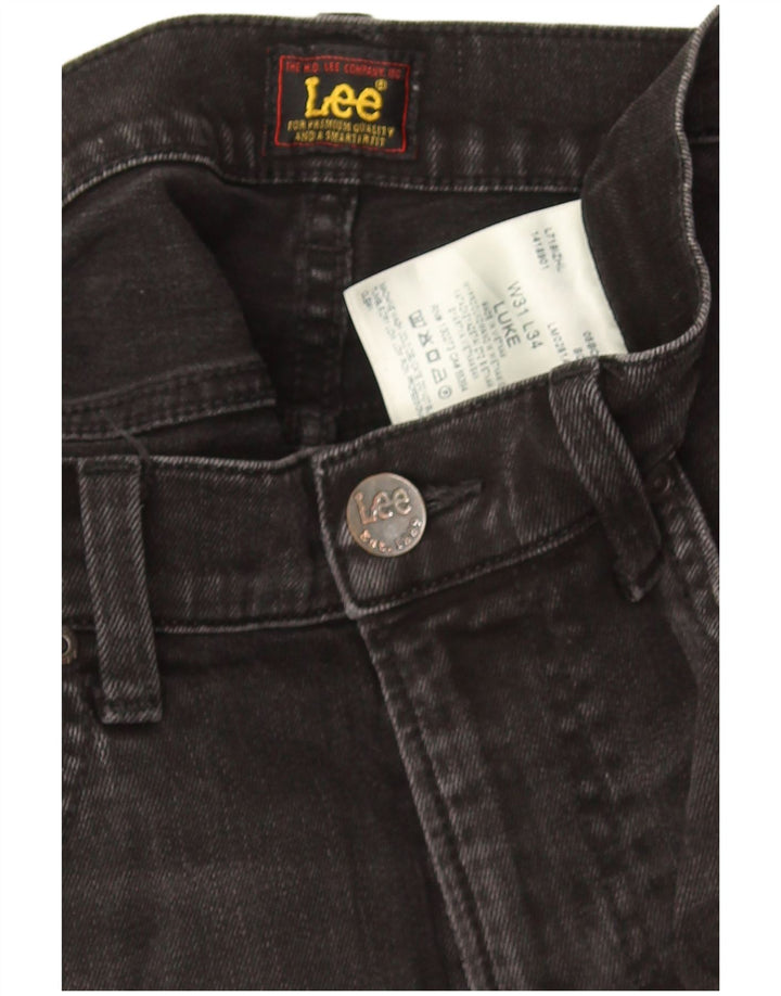 Lee Mens Luke Slim Jeans W31 L31 Black Cotton