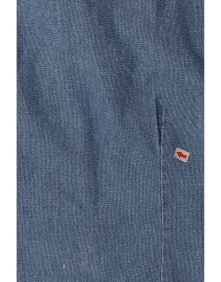 Vintage Womens Denim Shirt UK 14 Large Blue