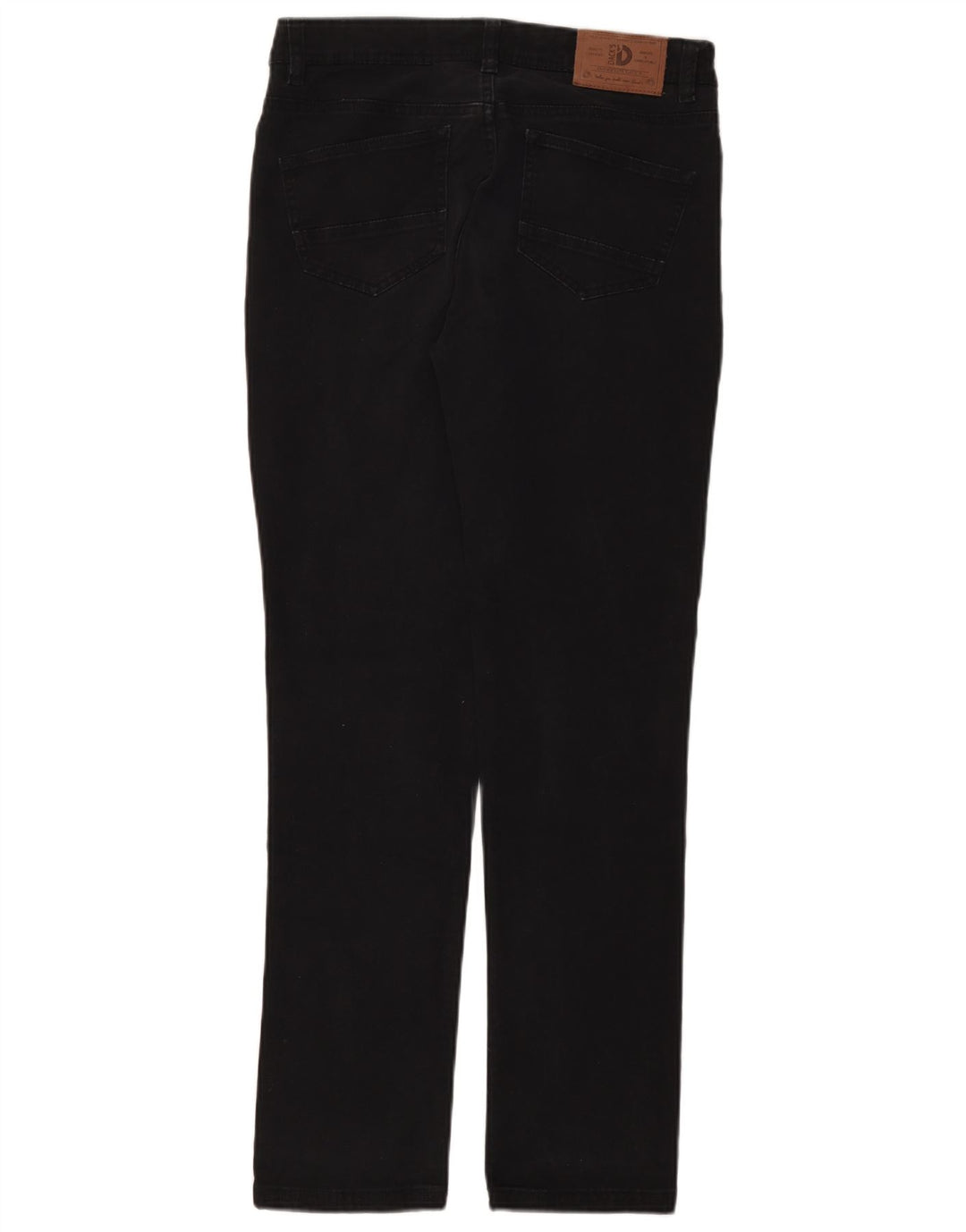 Dack's Mens Slim Fit Straight Jeans IT 46 Small W30 L30 Black Cotton