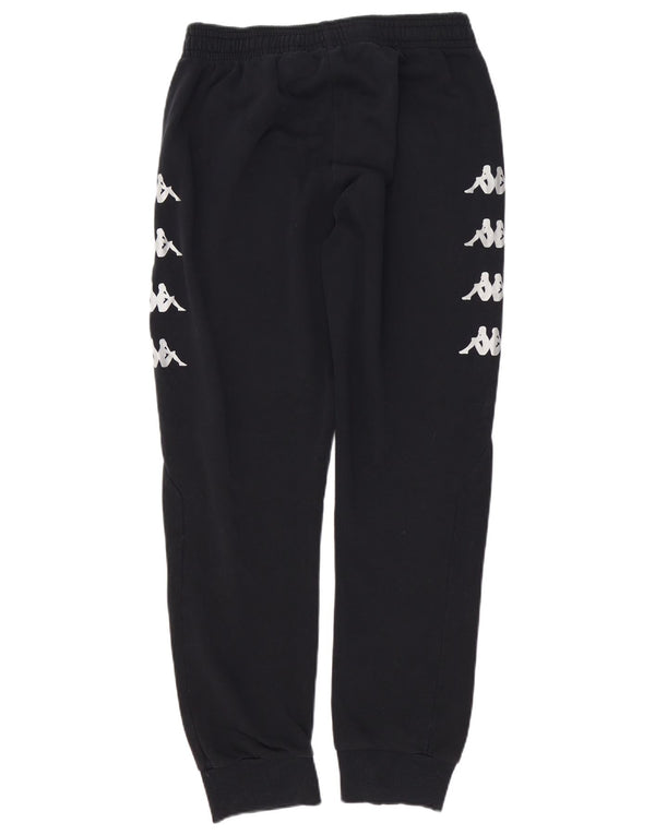 KAPPA Mens Graphic Tracksuit Trousers Joggers XL  Black Cotton