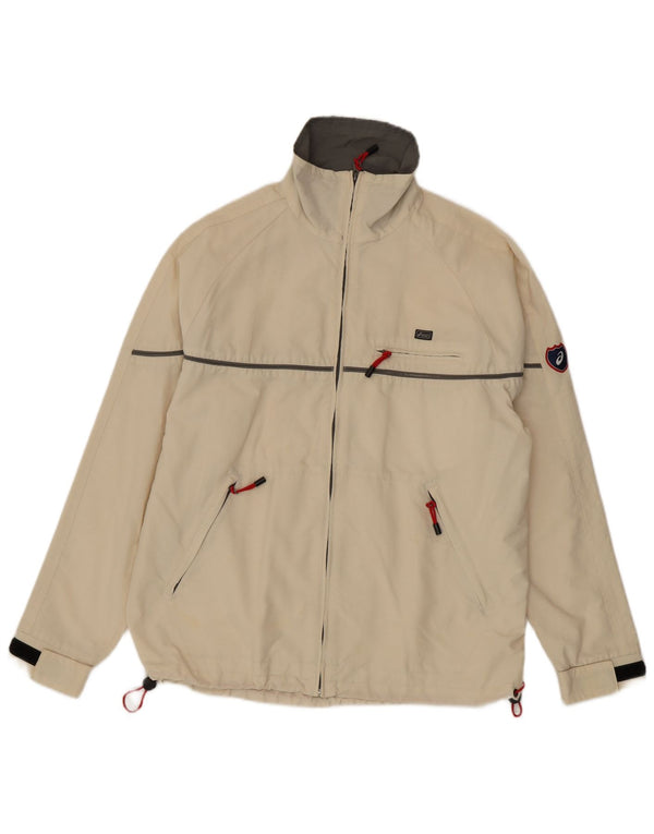 Asics Mens Utility Jacket UK 38 Medium Beige Cotton