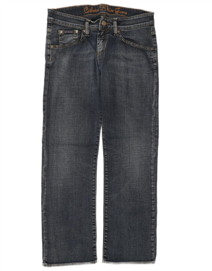 CALVIN KLEIN Womens Straight Jeans W30 L27 Blue Cotton