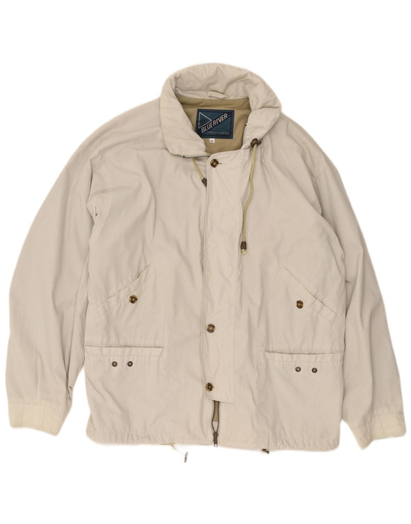 Vintage Mens Utility Jacket UK 42 XL Beige Cotton