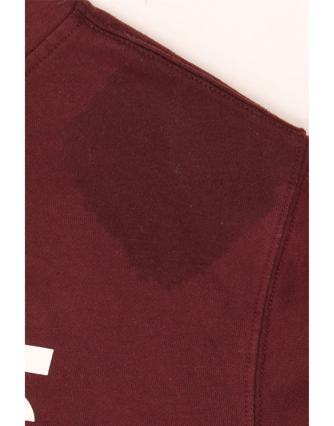 VANS Mens Graphic Hoodie Jumper Small Burgundy Cotton