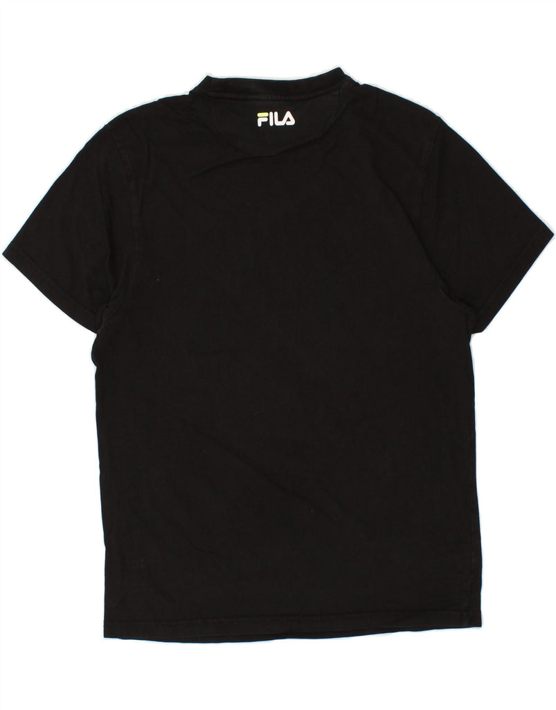 FILA Mens Graphic T-Shirt Top Small Black Cotton | Vintage Fila | Thrift | Second-Hand Fila | Used Clothing | Messina Hembry 