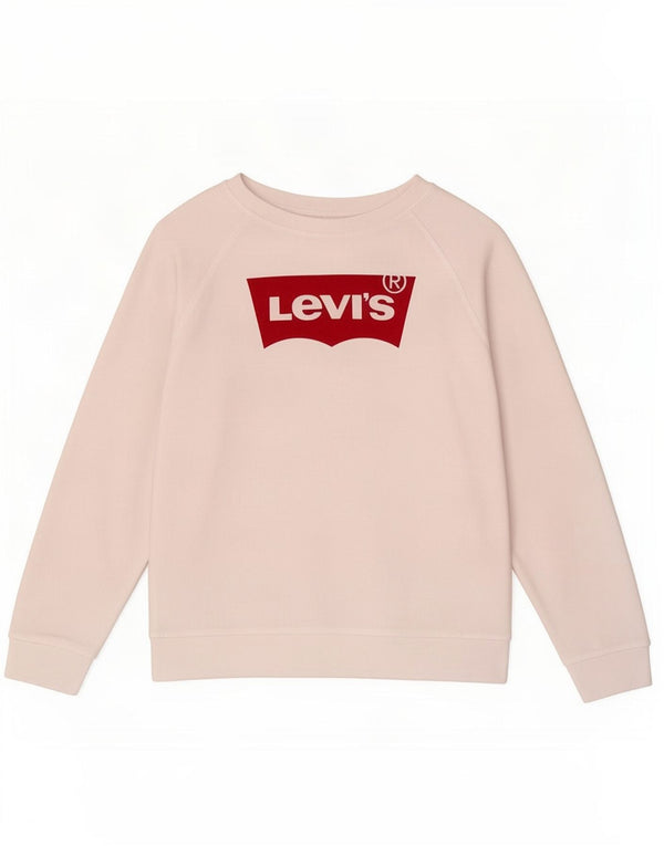 Levi's Womens Graphic Sweatshirt Jumper UK 14 Medium White Cotton