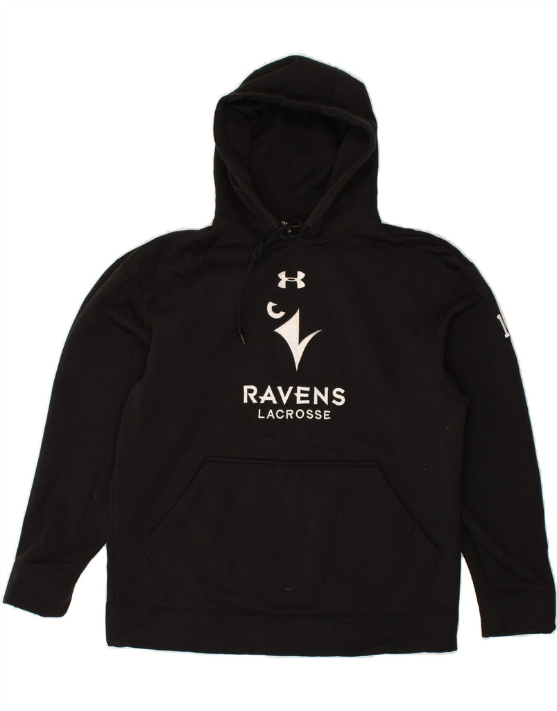 UNDER ARMOUR Womens Ravens Lacrosse Hoodie Jumper UK 10 Small Black | Vintage Under Armour | Thrift | Second-Hand Under Armour | Used Clothing | Messina Hembry 