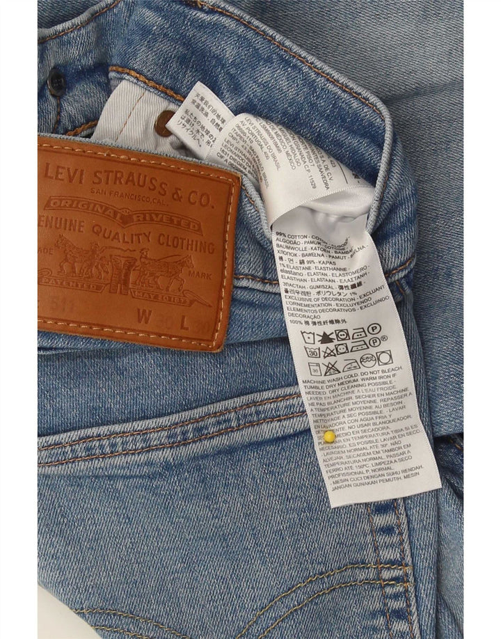 Levi's Womens 511 Slim Jeans W30 L28 Blue Cotton
