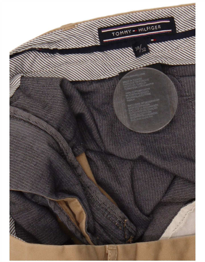 TOMMY HILFIGER Mens Straight Chino Trousers W38 L32 Beige Cotton