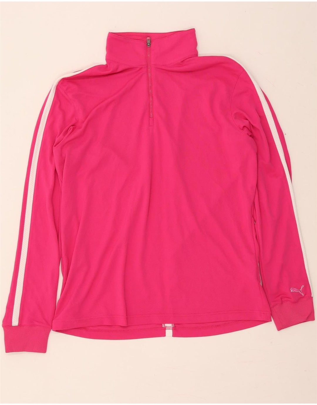 Puma Womens Zip Neck Oversized Tracksuit Top UK 14 Medium Pink