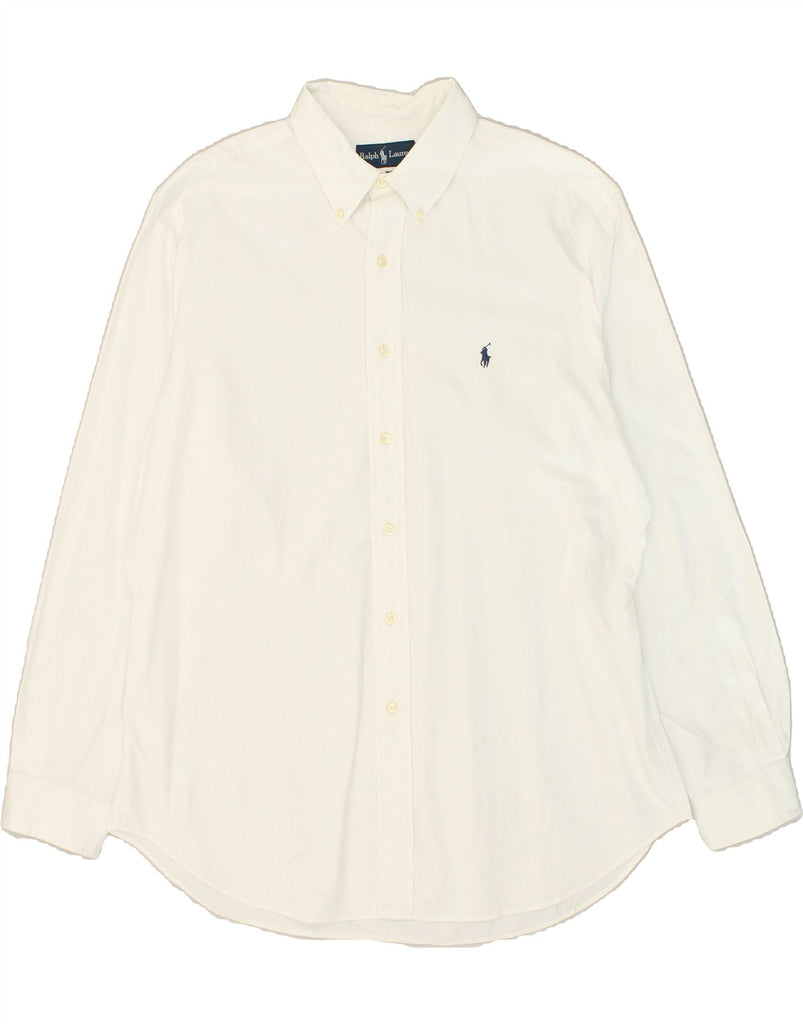 RALPH LAUREN Mens Shirt Size 17 XL White Cotton | Vintage Ralph Lauren | Thrift | Second-Hand Ralph Lauren | Used Clothing | Messina Hembry 