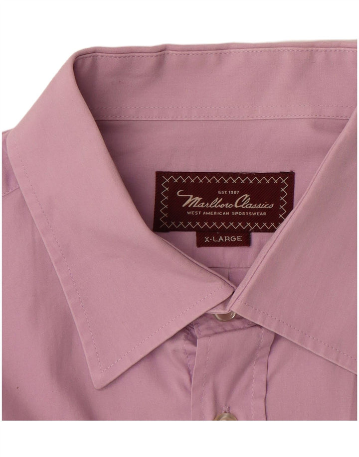 MARLBORO CLASSICS Mens Shirt XL Purple
