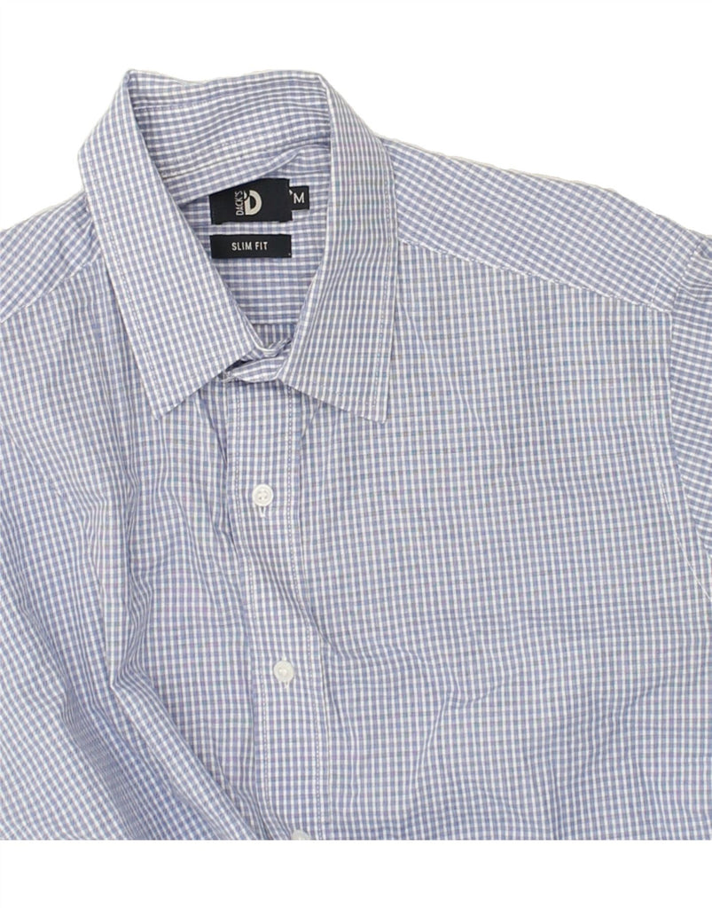 DACK'S Mens Slim Fit Shirt Medium Blue Check Cotton | Vintage Dack's | Thrift | Second-Hand Dack's | Used Clothing | Messina Hembry 