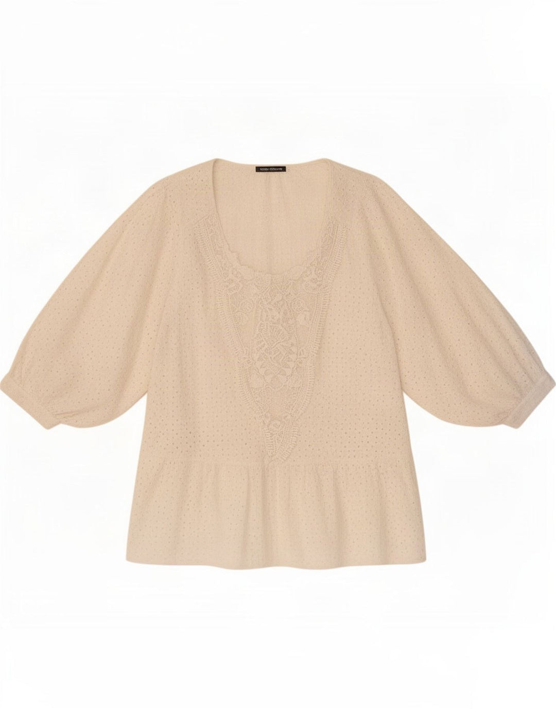 Zara Womens 3/4 Sleeve Blouse Top UK 10 Small White