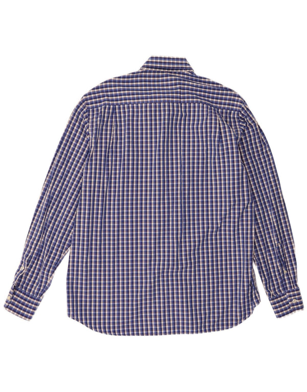 Paul & Shark Mens Shirt Size 42 Large Blue Check Cotton