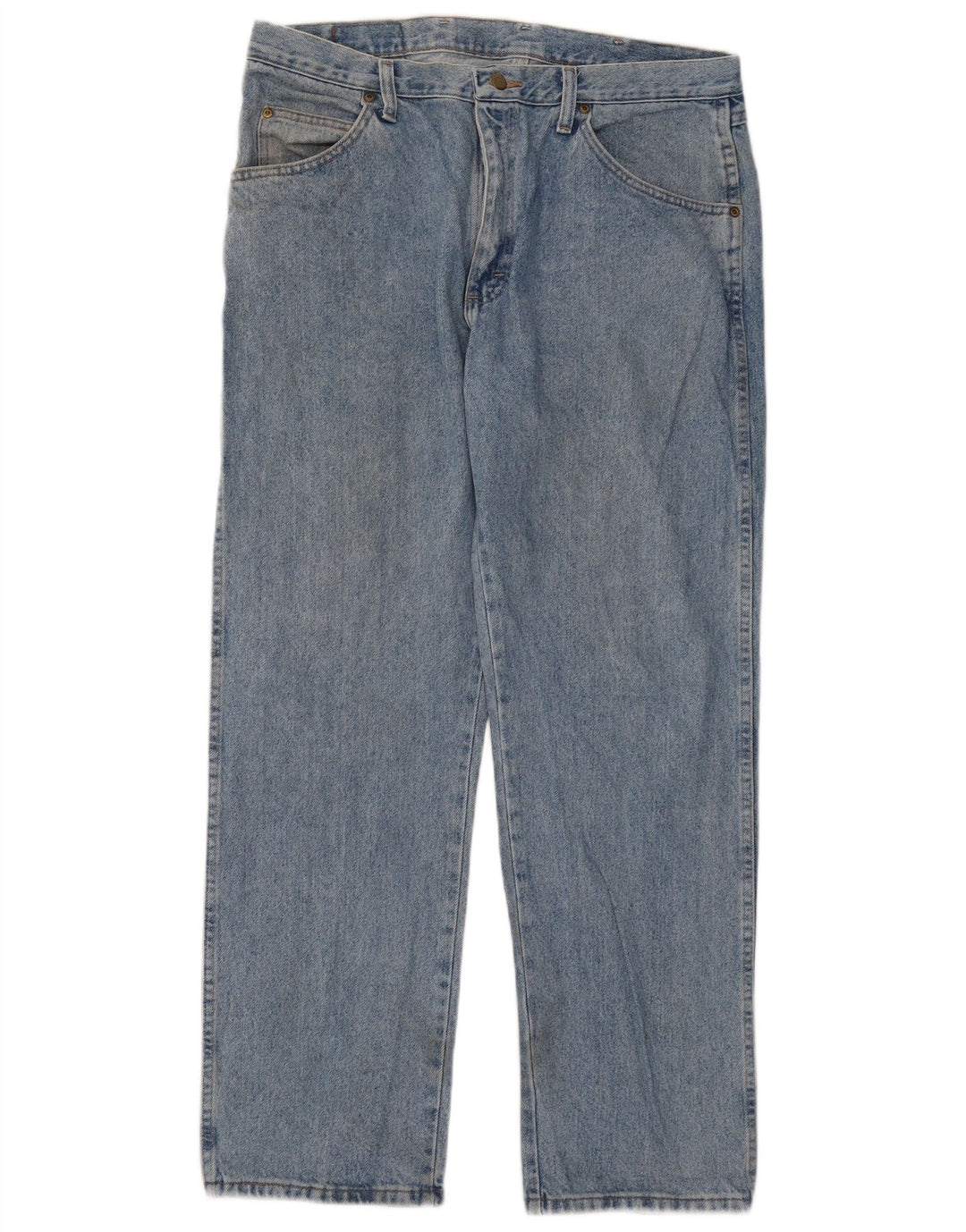 Wrangler Mens Straight Jeans W36 L30 Blue Cotton