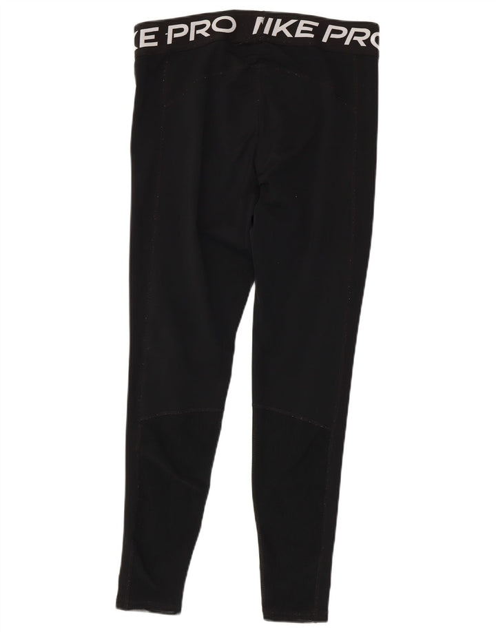 Nike Womens Dri Fit Graphic Leggings UK 14 Large Black