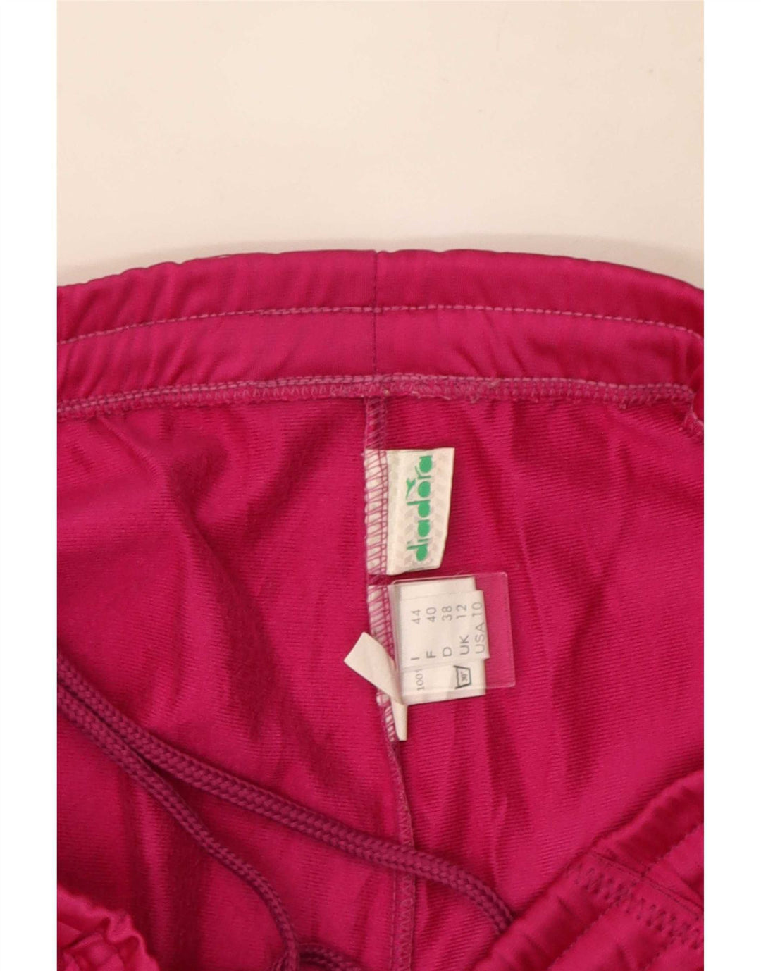 Diadora Womens Crop Tracksuit Trousers UK 12 Medium Pink