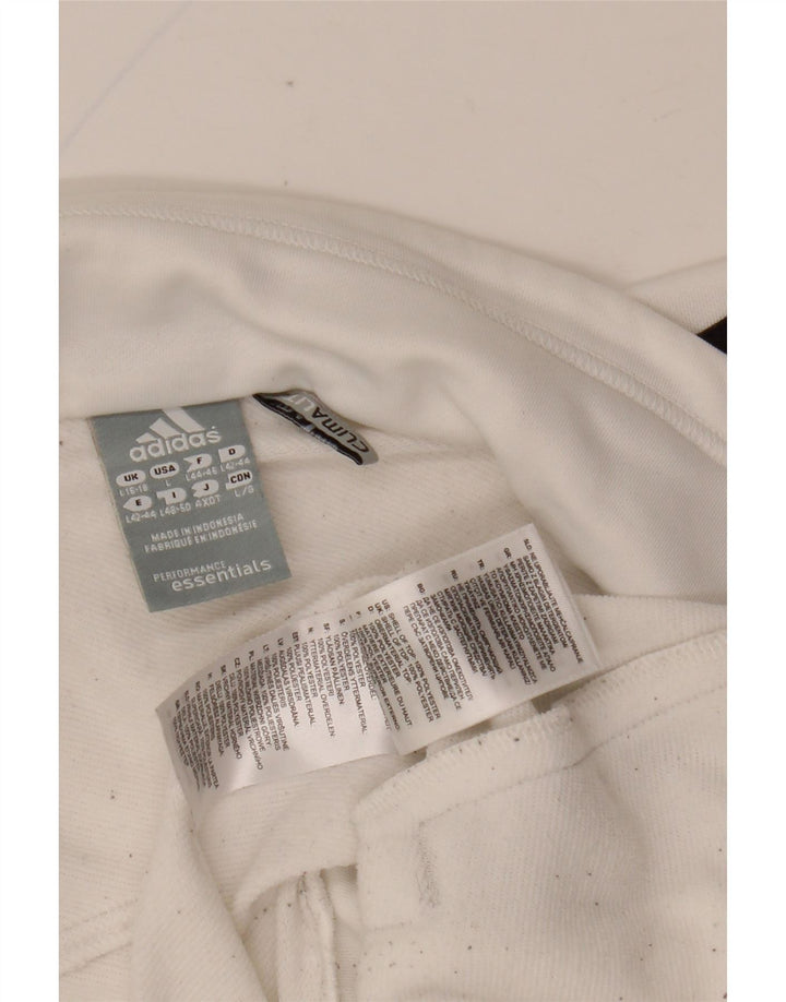 ADIDAS Womens Climalite Tracksuit Top Jacket UK 16/18 Large White