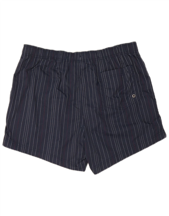 Champion Mens Swimming Shorts XL  Navy Blue Striped Polyamide