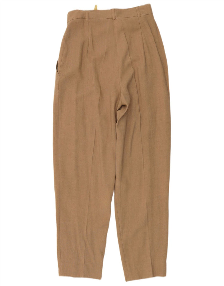 VINTAGE Womens Pegged Suit Trousers W28 L29 Beige