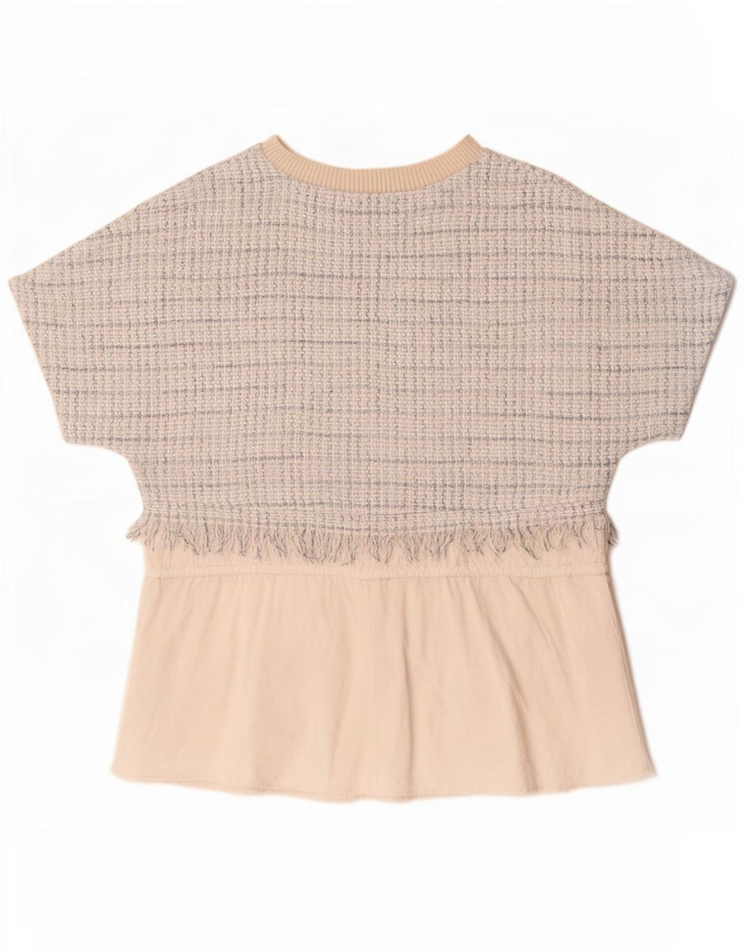 Zara Womens Blouse Top UK 14 Medium Off White Check