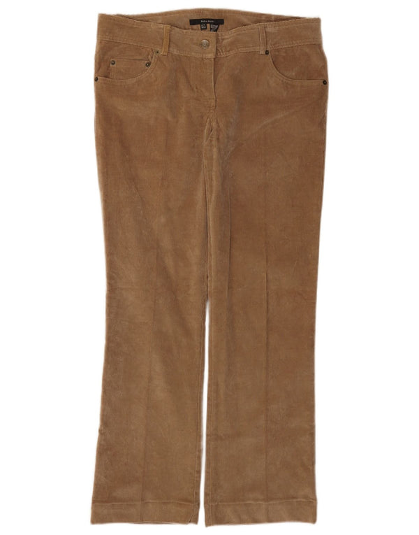 Zara Womens Straight Corduroy Trousers EU 40 Medium W30 L29 Brown Cotton
