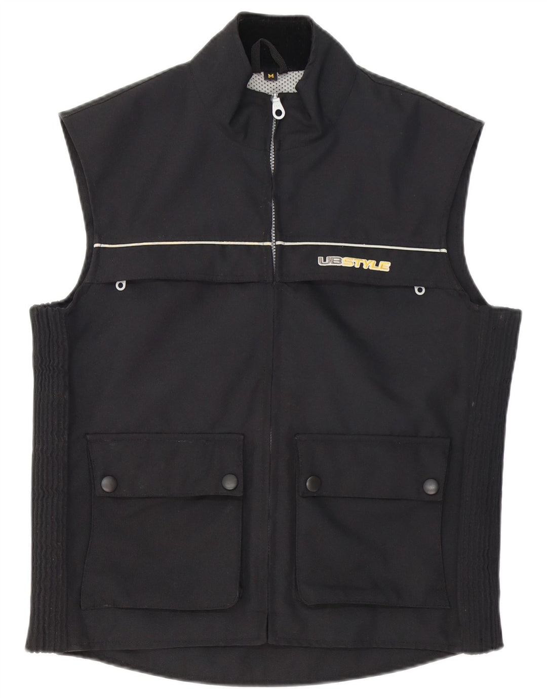Vintage Mens Utility Gilet UK 38 Medium Black
