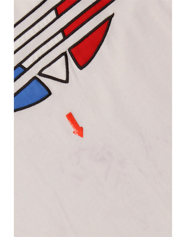 Adidas Mens Graphic T-Shirt Top Medium White Cotton