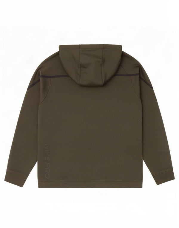 Nike Mens Dri Fit Loose Hoodie Jumper Small Khaki Polyester